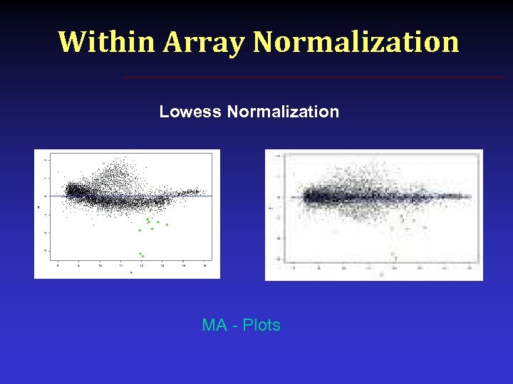 Within Array Normalization Lowess Normalization MA - Plots 