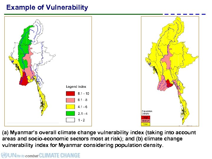 Example of Vulnerability . (a) Myanmar’s overall climate change vulnerability index (taking into account