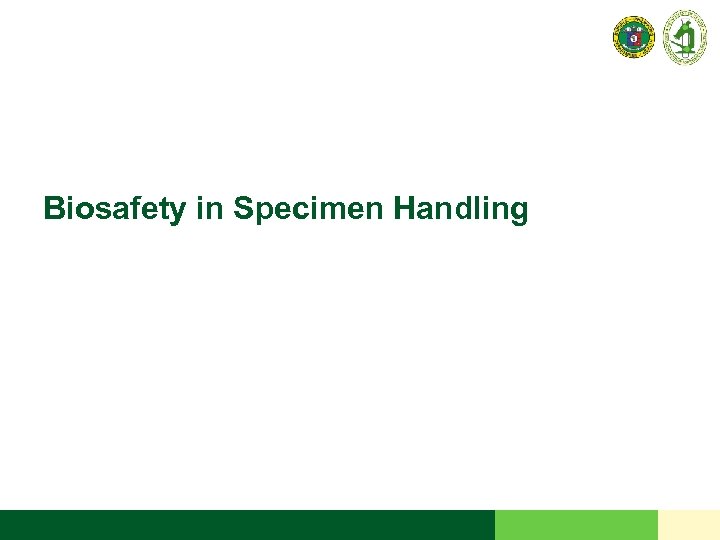 Biosafety in Specimen Handling 