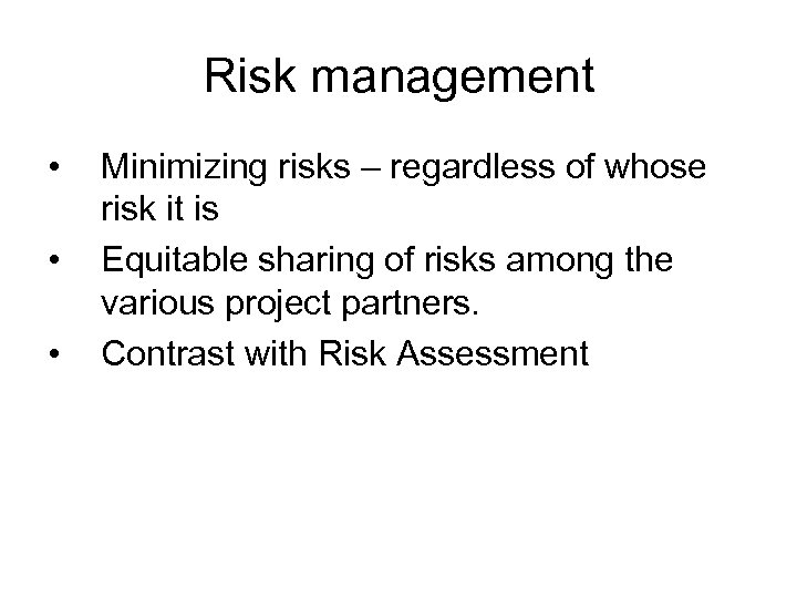 Risk Management For Construction Dr Robert A Perkins