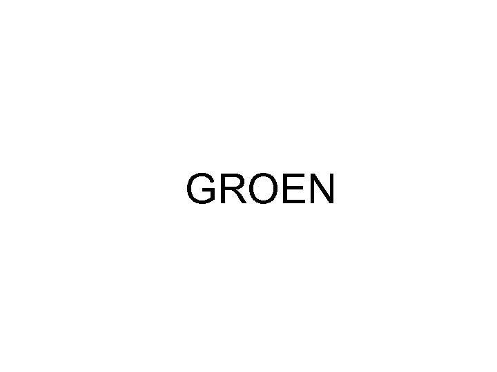GROEN 
