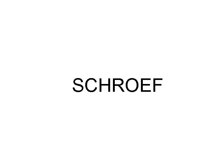 SCHROEF 