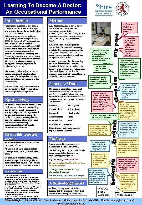 Learning To Become A Doctor: An Occupational Performance Introduction Method The process of learning