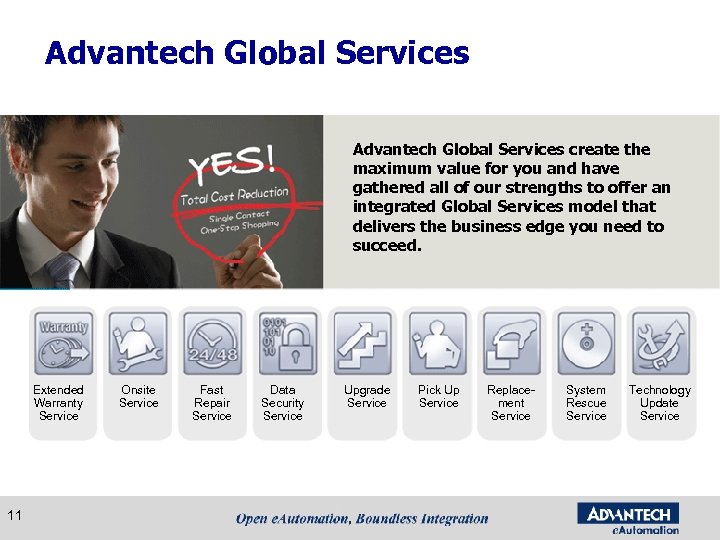 Advantech Global Services create the maximum value for you and have gathered all of