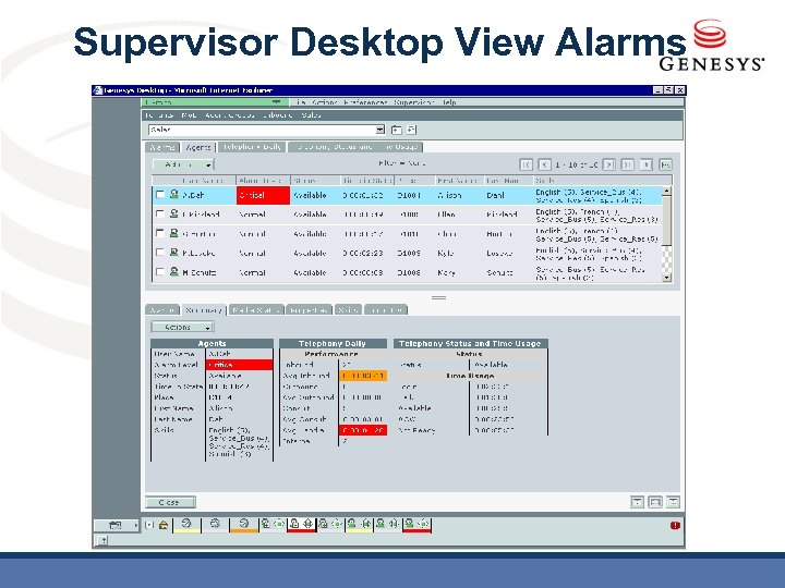 Supervisor Desktop View Alarms 
