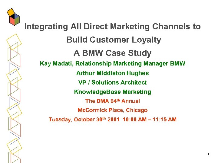 Integrating All Direct Marketing Channels to Build Customer Loyalty A BMW Case Study Kay