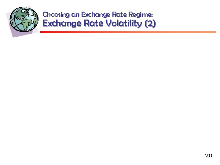 Choosing an Exchange Rate Regime: Exchange Rate Volatility (2) 20 