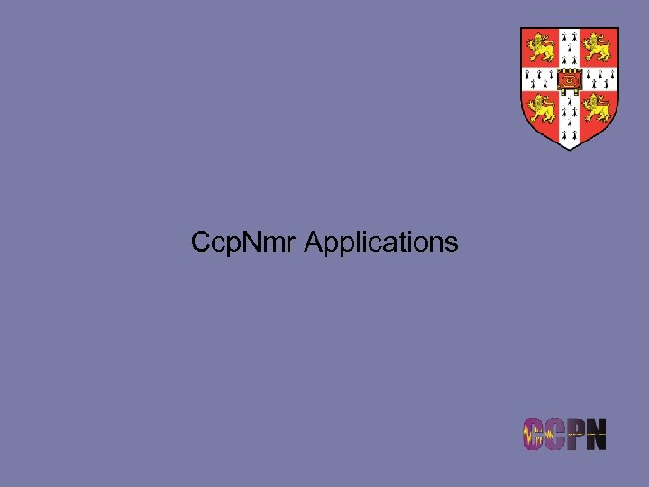 Ccp. Nmr Applications 