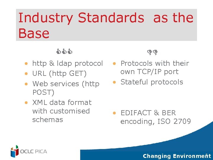 Industry Standards as the Base CCC DD • http & ldap protocol • URL