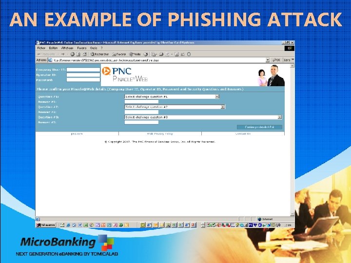 AN EXAMPLE OF PHISHING ATTACK 