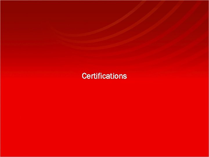 Certifications 
