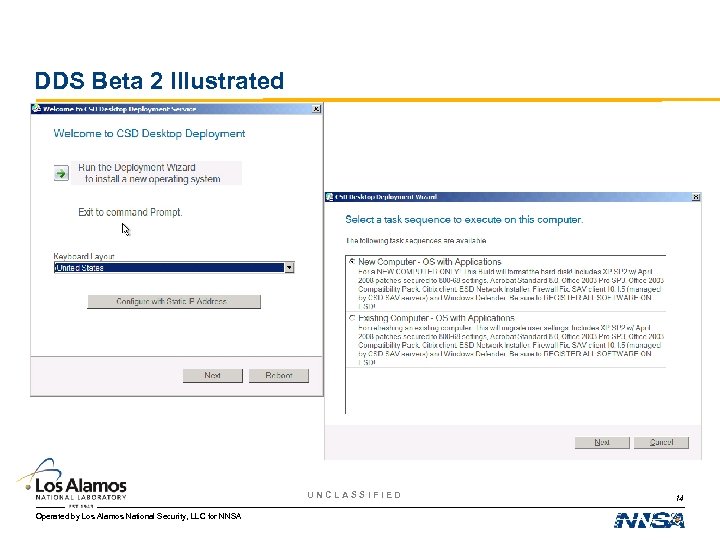 DDS Beta 2 Illustrated UNCLASSIFIED Operated by Los Alamos National Security, LLC for NNSA