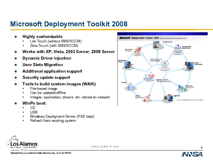 Microsoft Deployment Toolkit 2008 n Highly customizable • • Lite Touch (without SMS/SCCM) Zero