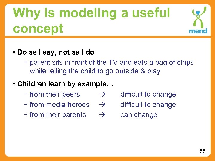 Why is modeling a useful concept • Do as I say, not as I