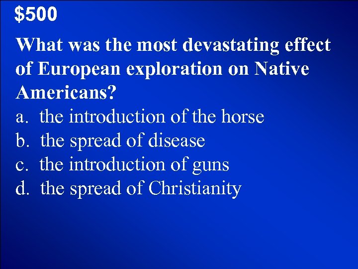 © Mark E. Damon - All Rights Reserved $500 What was the most devastating