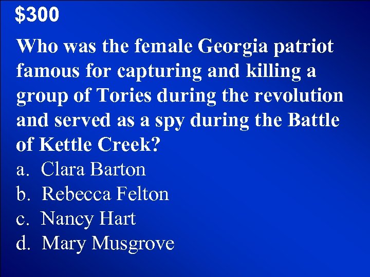 © Mark E. Damon - All Rights Reserved $300 Who was the female Georgia