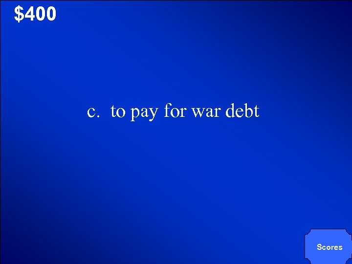 © Mark E. Damon - All Rights Reserved $400 c. to pay for war