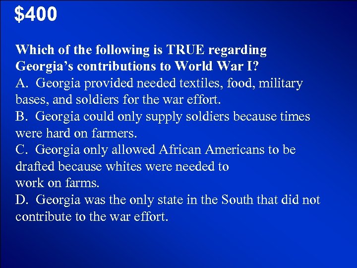 © Mark E. Damon - All Rights Reserved $400 Which of the following is