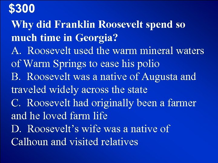 © Mark E. Damon - All Rights Reserved $300 Why did Franklin Roosevelt spend