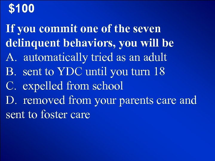 © Mark E. Damon - All Rights Reserved $100 If you commit one of