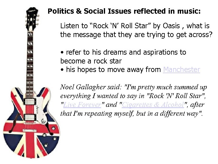 Politics & Social Issues reflected in music: Listen to “Rock ‘N’ Roll Star” by