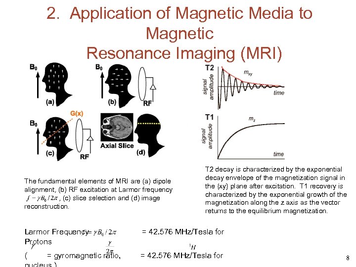 2. Application of Magnetic Media to Magnetic Resonance Imaging (MRI) The fundamental elements of