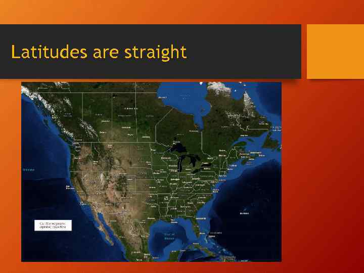 Latitudes are straight 