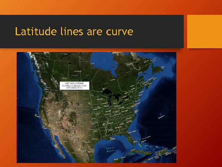 Latitude lines are curve 
