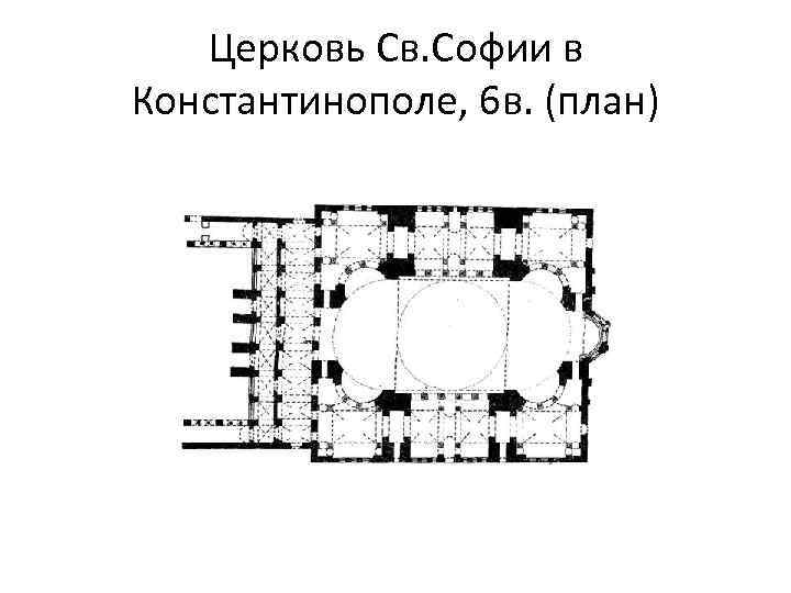 Церковь Св. Софии в Константинополе, 6 в. (план) 