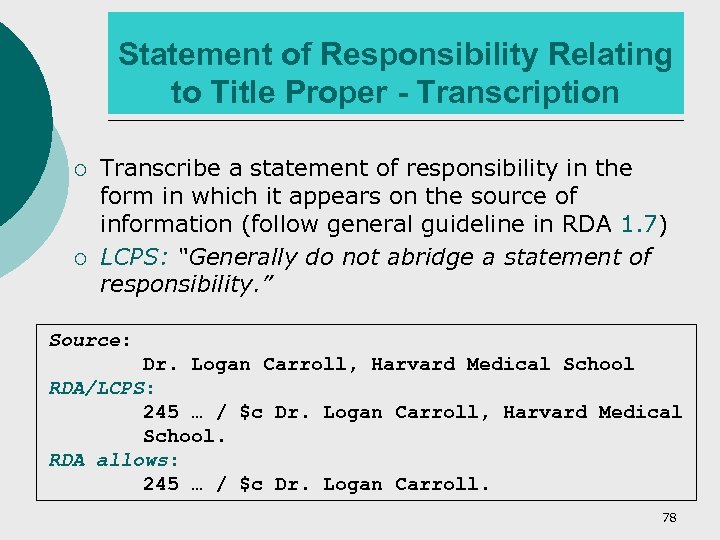 Statement of Responsibility Relating to Title Proper - Transcription ¡ ¡ Transcribe a statement