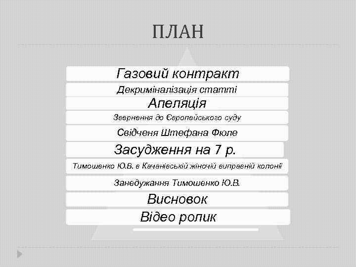 ПЛАН Газовий контракт Декриміналізація статті Апеляція Звернення до Європейського суду Свідченя Штефана Фюле Засудження
