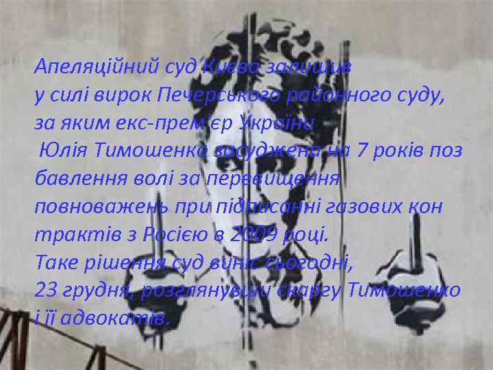 Апеляційний суд Києва залишив у силі вирок Печерського районного суду, за яким екс-прем'єр України