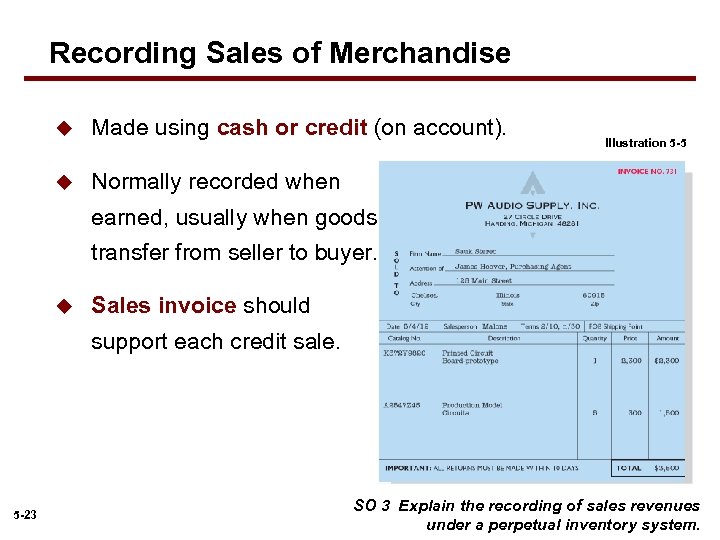 Recording Sales of Merchandise u Made using cash or credit (on account). u Normally