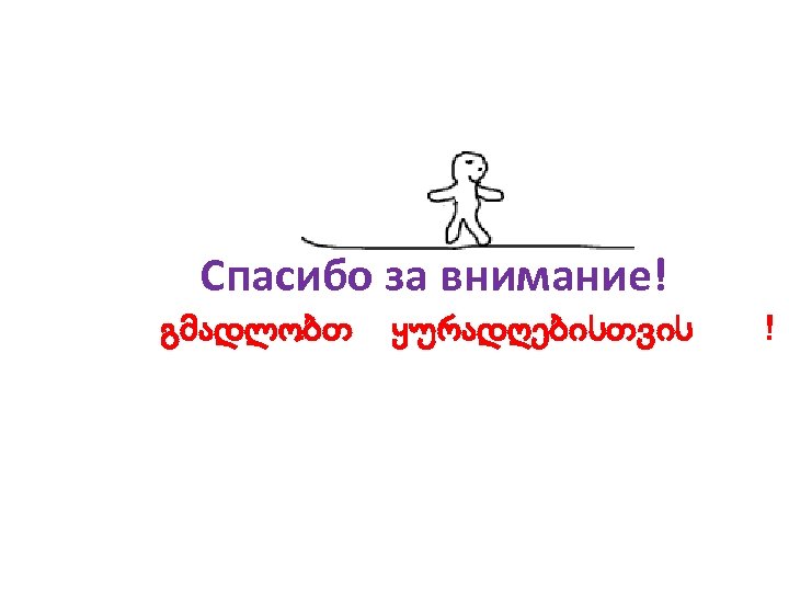 Спасибо за внимание! გმადლობთ ყურადღებისთვის ! 