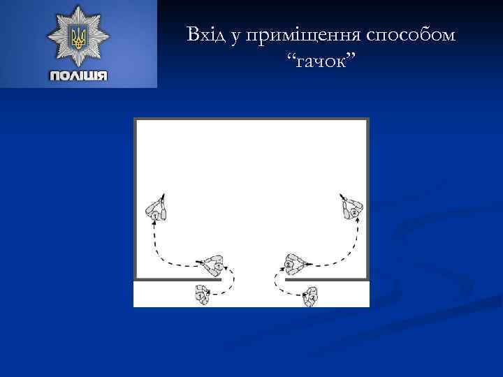 Вхід у приміщення способом “гачок” 