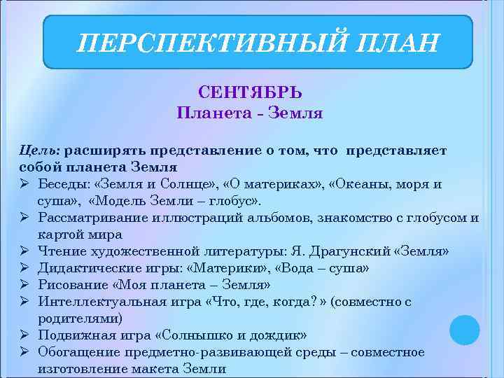 Перспективный финансовый план представляет собой