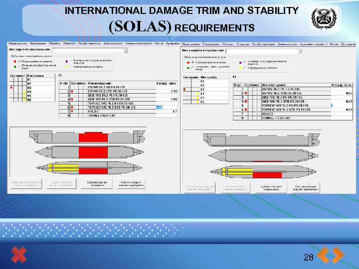 INTERNATIONAL DAMAGE TRIM AND STABILITY (SOLAS) REQUIREMENTS 28 