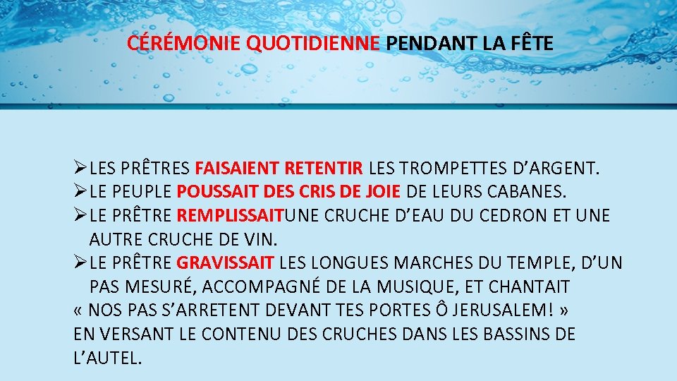 CÉRÉMONIE QUOTIDIENNE PENDANT LA FÊTE ØLES PRÊTRES FAISAIENT RETENTIR LES TROMPETTES D’ARGENT. ØLE PEUPLE