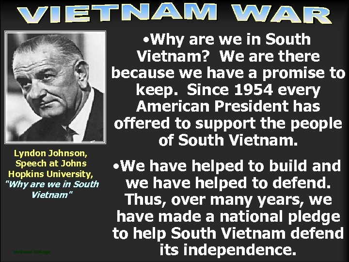 Lyndon Johnson, Speech at Johns Hopkins University, 