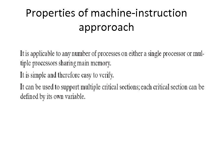 Properties of machine-instruction approroach 