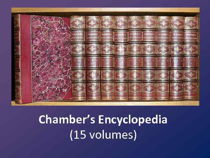 Chamber’s Encyclopedia (15 volumes) 