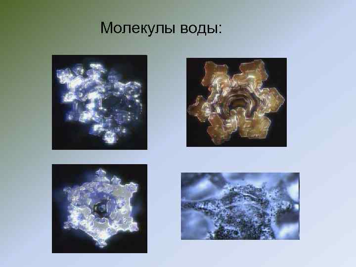 Молекулы воды: 