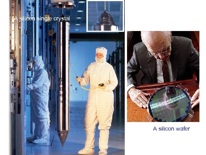 A silicon single crystal A silicon wafer 