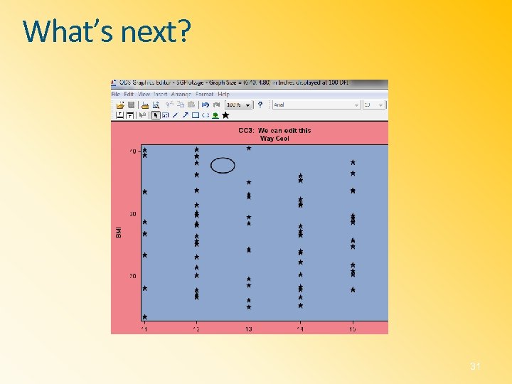 What’s next? 31 