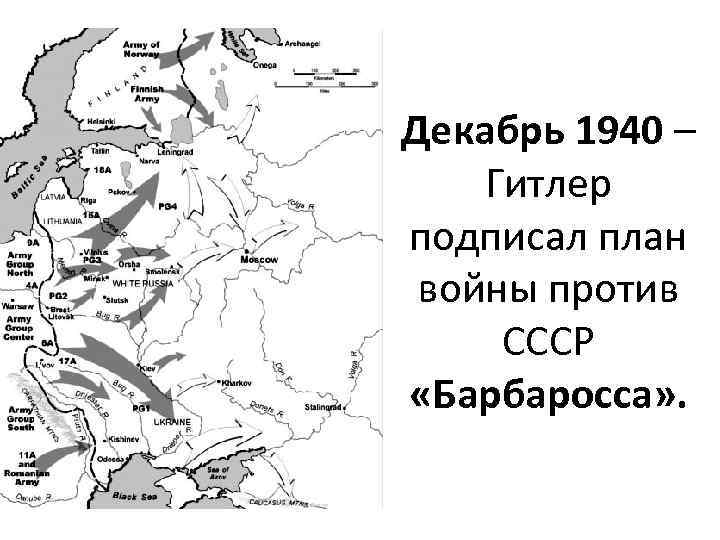 Немецкий план войны против ссср предусматривал