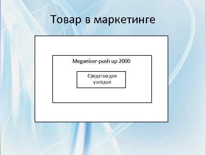 Товар в маркетинге Meganizer-push up 2000 Средство для укладки 