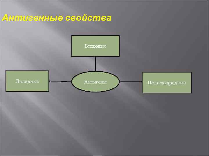 Антигенные свойства Белковые Липидные Антигены Полисахаридные 