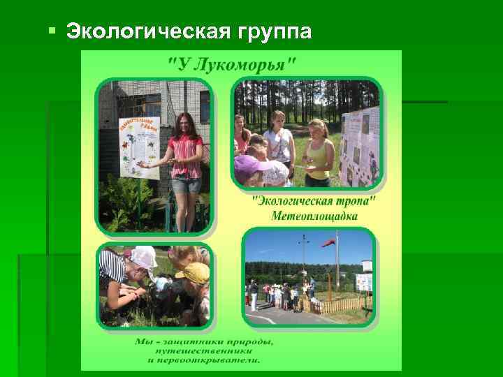 § Экологическая группа 