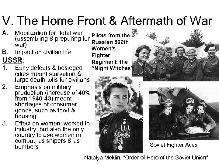V. The Home Front & Aftermath of War A. Mobilization for “total war” Pilots