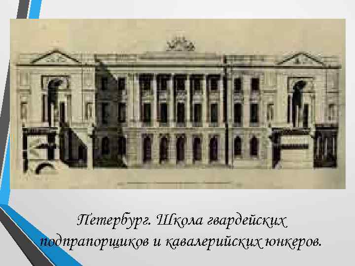 Петербург. Школа гвардейских подпрапорщиков и кавалерийских юнкеров. 